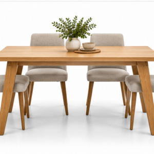 Modern Oak-Look Dining Table Set