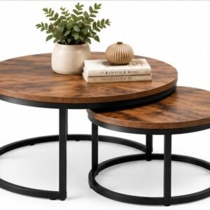 Modern Round Nesting Coffee Table Set